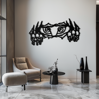 Wild Claws and Eyes Metal Wall Art – Fierce Animal Scratch Silhouette Design- KAF707 - Tampa Home & Garden Store
