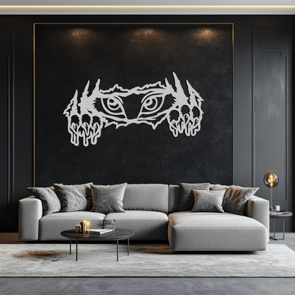 Wild Claws and Eyes Metal Wall Art – Fierce Animal Scratch Silhouette Design- KAF707 - Tampa Home & Garden Store