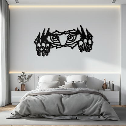 Wild Claws and Eyes Metal Wall Art – Fierce Animal Scratch Silhouette Design- KAF707 - Tampa Home & Garden Store