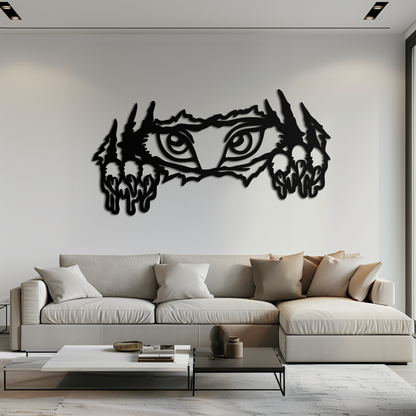 Wild Claws and Eyes Metal Wall Art – Fierce Animal Scratch Silhouette Design- KAF707 - Tampa Home & Garden Store