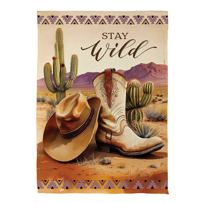 Wild West Suede House Flag - Tampa Home & Garden Store