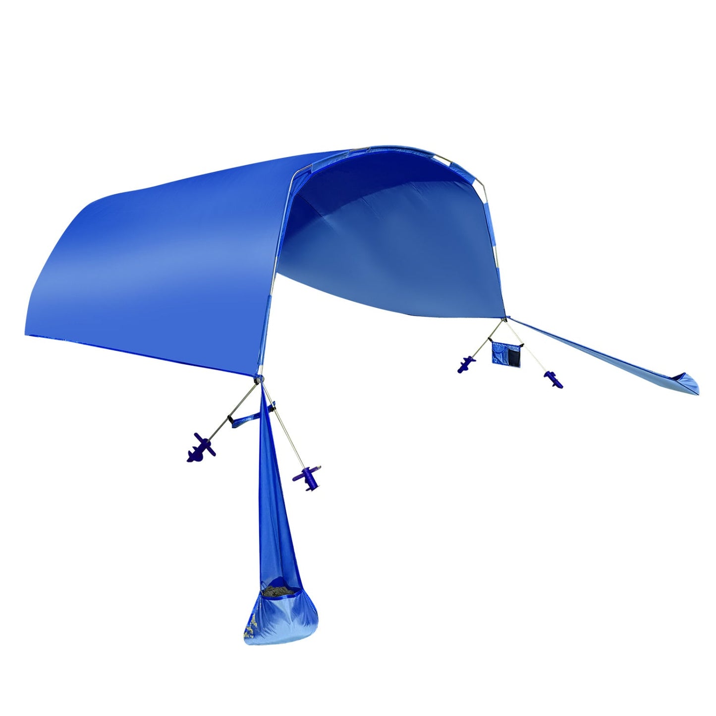 GemGear wind powered beach tent sail canopy in blue with stakes and carry bag on Tampa Home & Garden Store