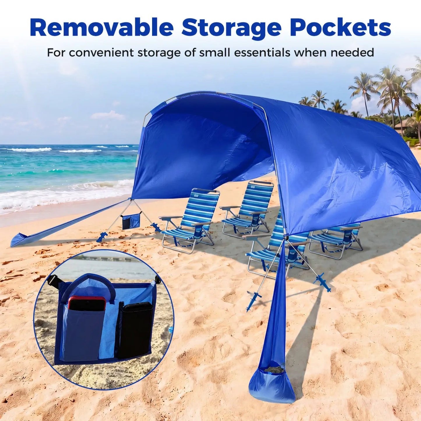 Wind Powered Beach Tent Portable Sun Shelter