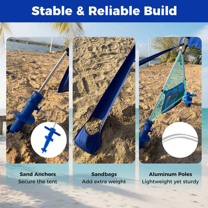 Wind Powered Beach Tent Portable Sun Shelter