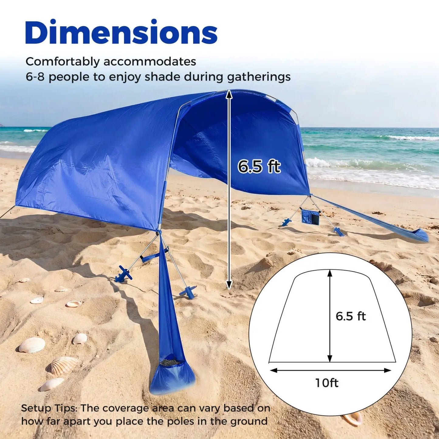 Wind Powered Beach Tent Portable Sun Shelter