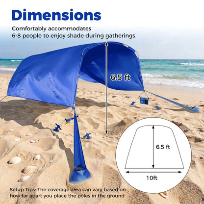 Wind Powered Beach Tent Portable Sun Shelter