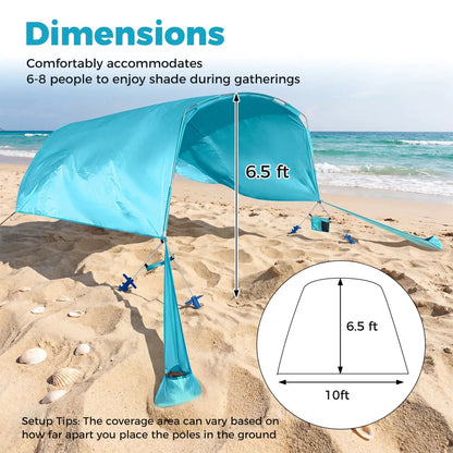 Wind Powered Beach Tent Portable Sun Shelter