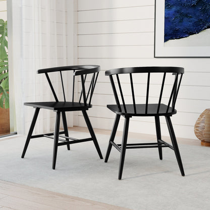 Windsor dining chair set of 4, mid-century modern black kitchen chairs by DirectDeals on Tampa Home & Garden Store