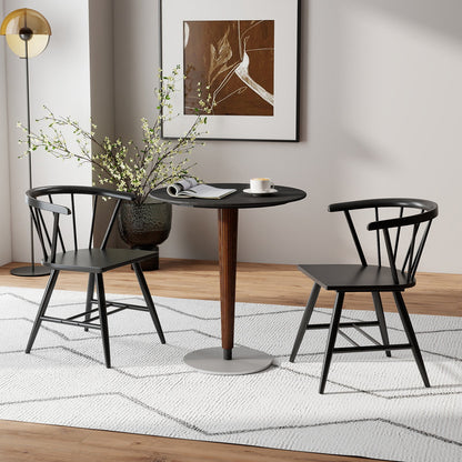 Windsor dining chair set of 4, mid-century modern black kitchen chairs by DirectDeals on Tampa Home & Garden Store