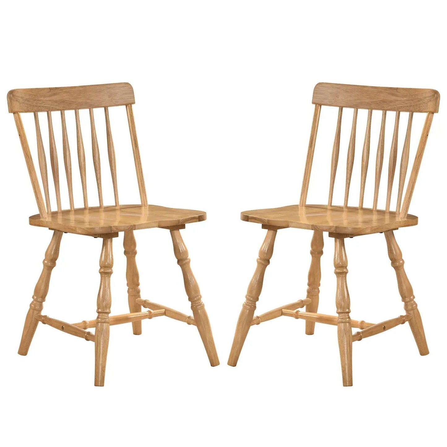 Windsor Dining Chairs Set of 2 with Curved Back