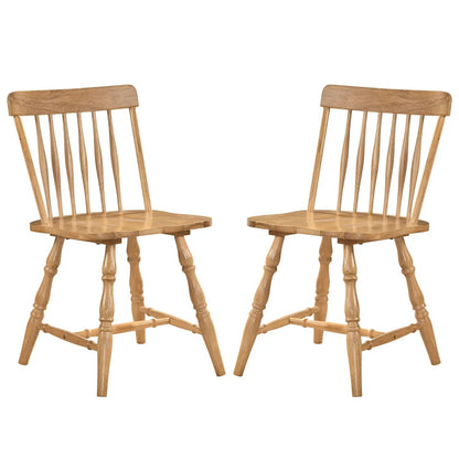 Windsor Dining Chairs Set of 2 with Curved Back