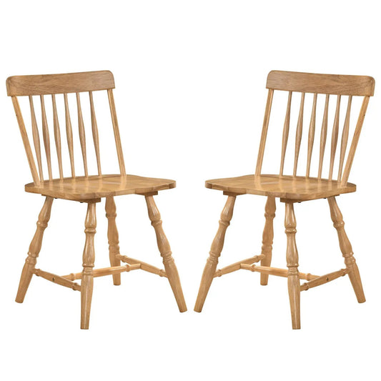 Windsor Dining Chairs Set of 2 with Curved Back