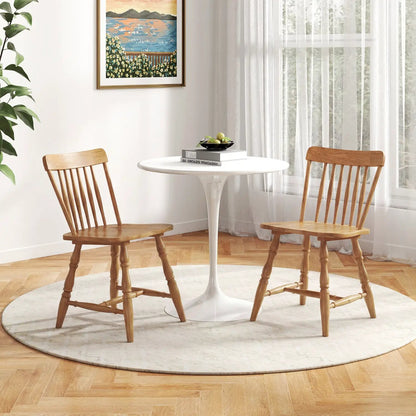 Windsor Dining Chairs Set of 2 with Curved Back