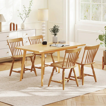 Windsor Dining Chairs Set of 4 with Curved Back