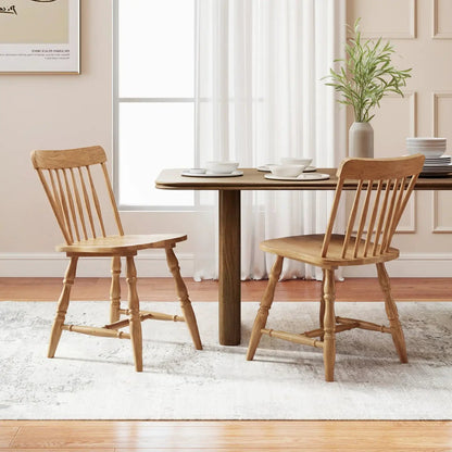 Windsor Dining Chairs Set of 4 with Curved Back