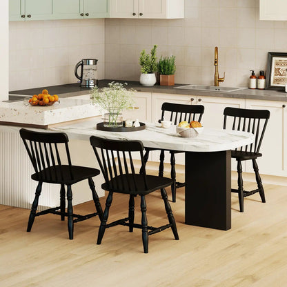 Windsor Dining Chairs Set of 2 with Curved Back