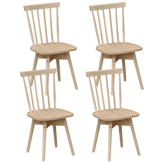 Windsor Dining Chairs Set of 4 with Swivel Seats