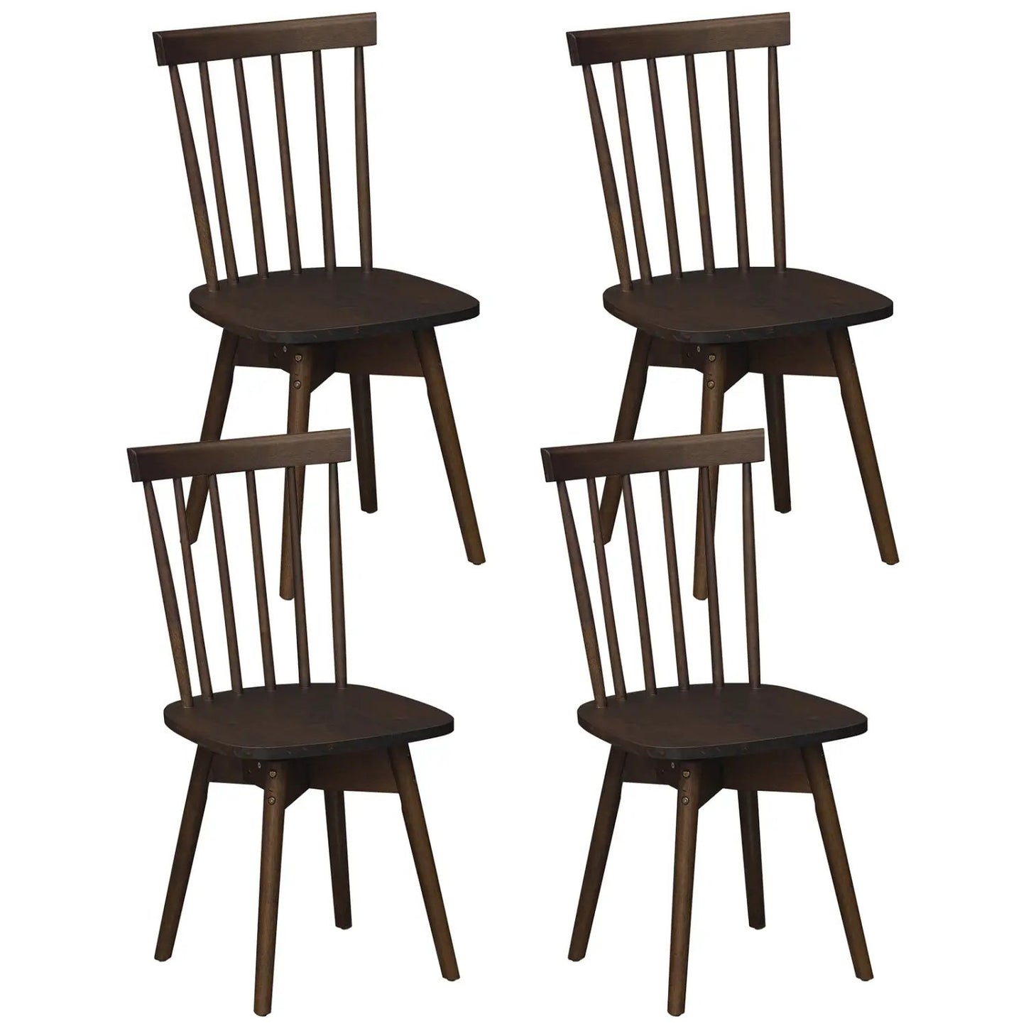 Windsor Dining Chairs Set of 4 with Swivel Seats