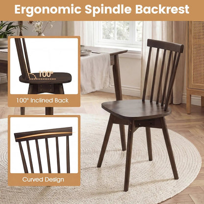 Windsor Dining Chairs Set of 4 with Swivel Seats