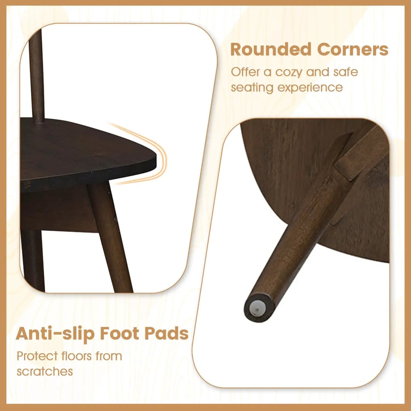 Windsor Dining Chairs Set of 4 with Swivel Seats