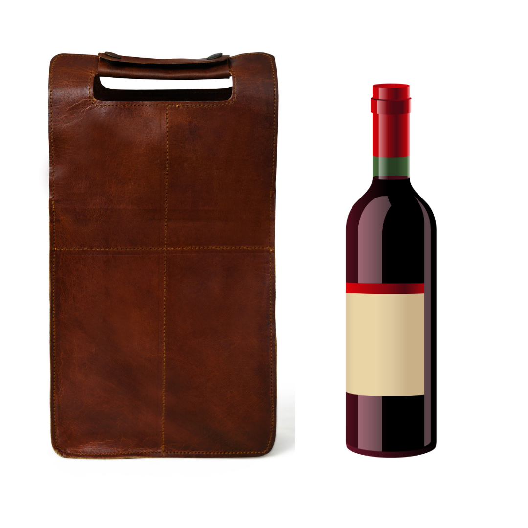 Wine Bottle Leather Cover - Tampa Home & Garden Store