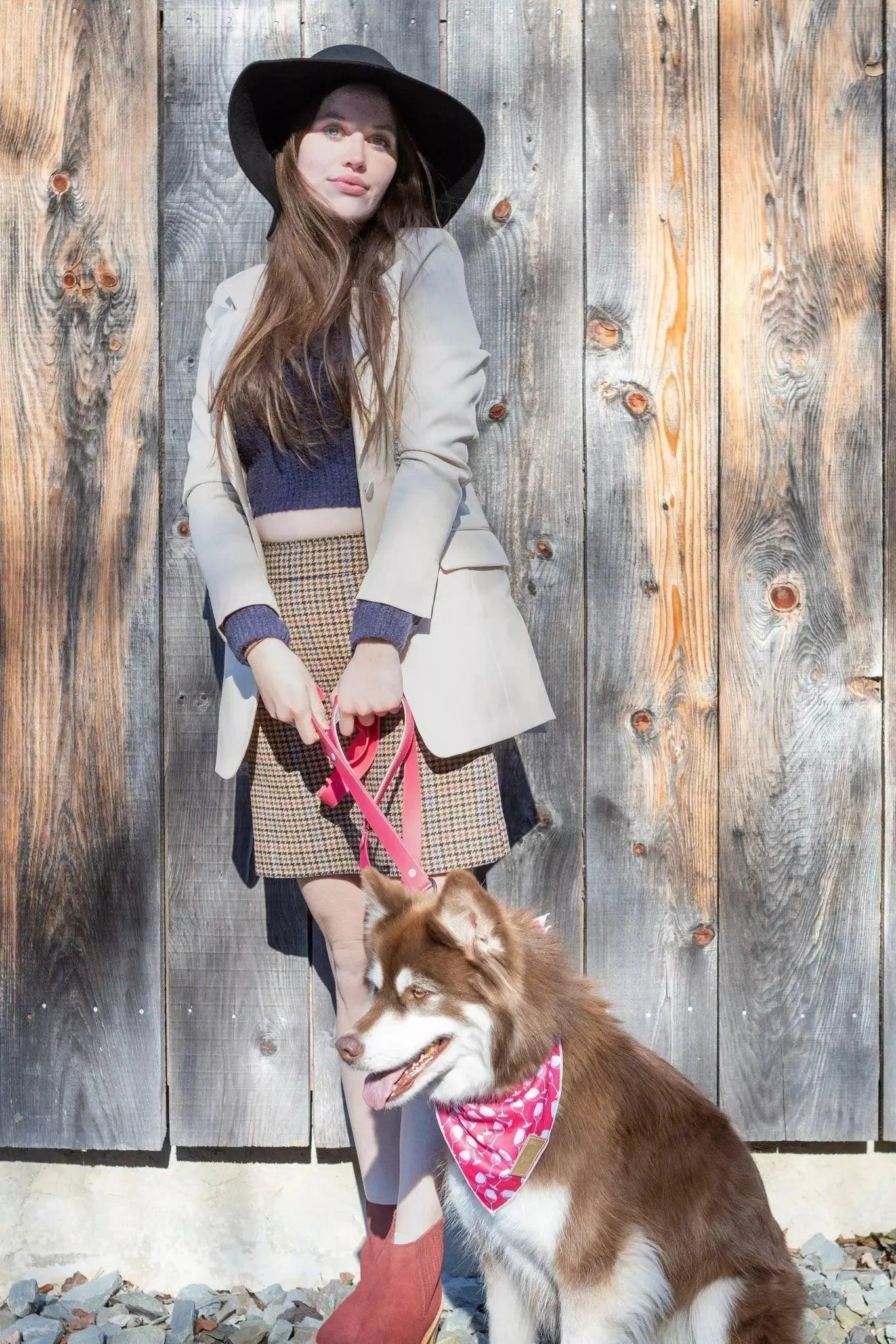 Wine Plaid Dog Bandana - Tampa Home & Garden Store