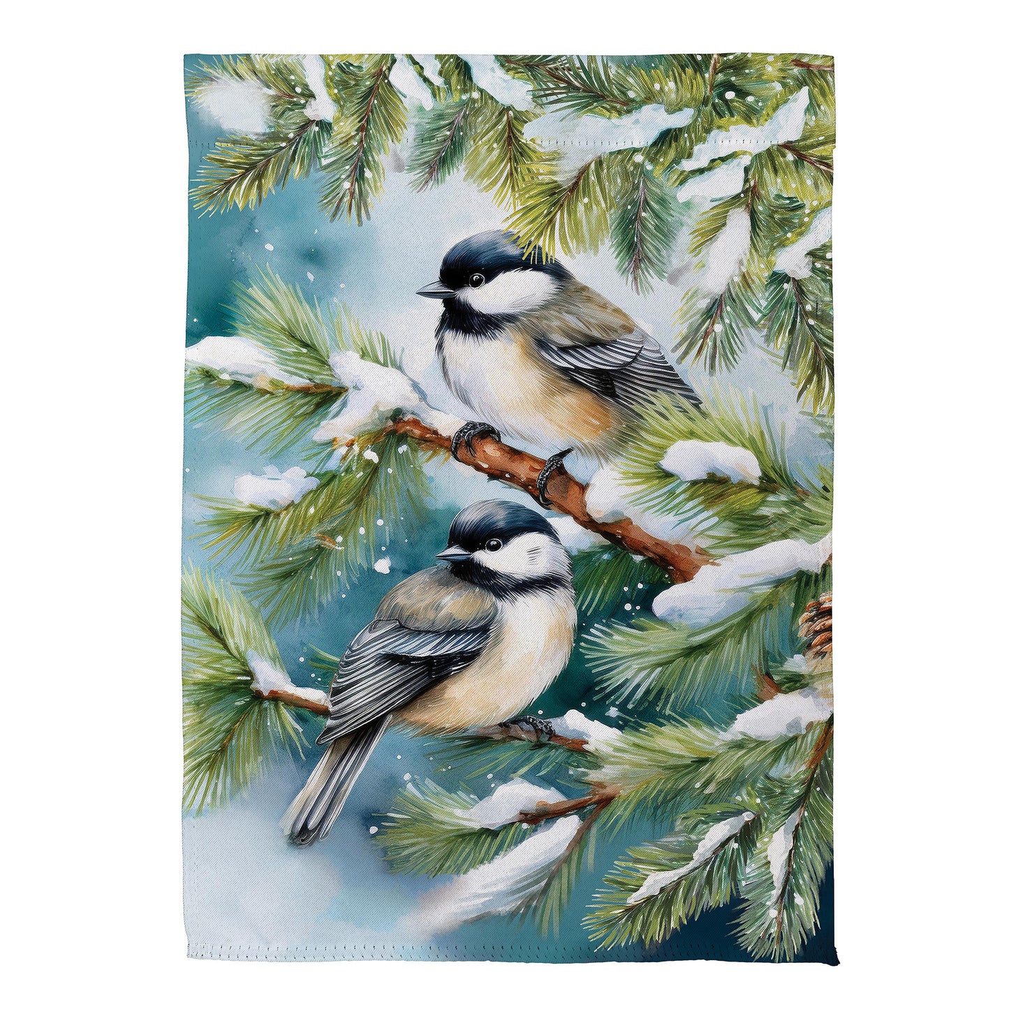 Winter Chickadee Friends Suede Garden Flag - Tampa Home & Garden Store