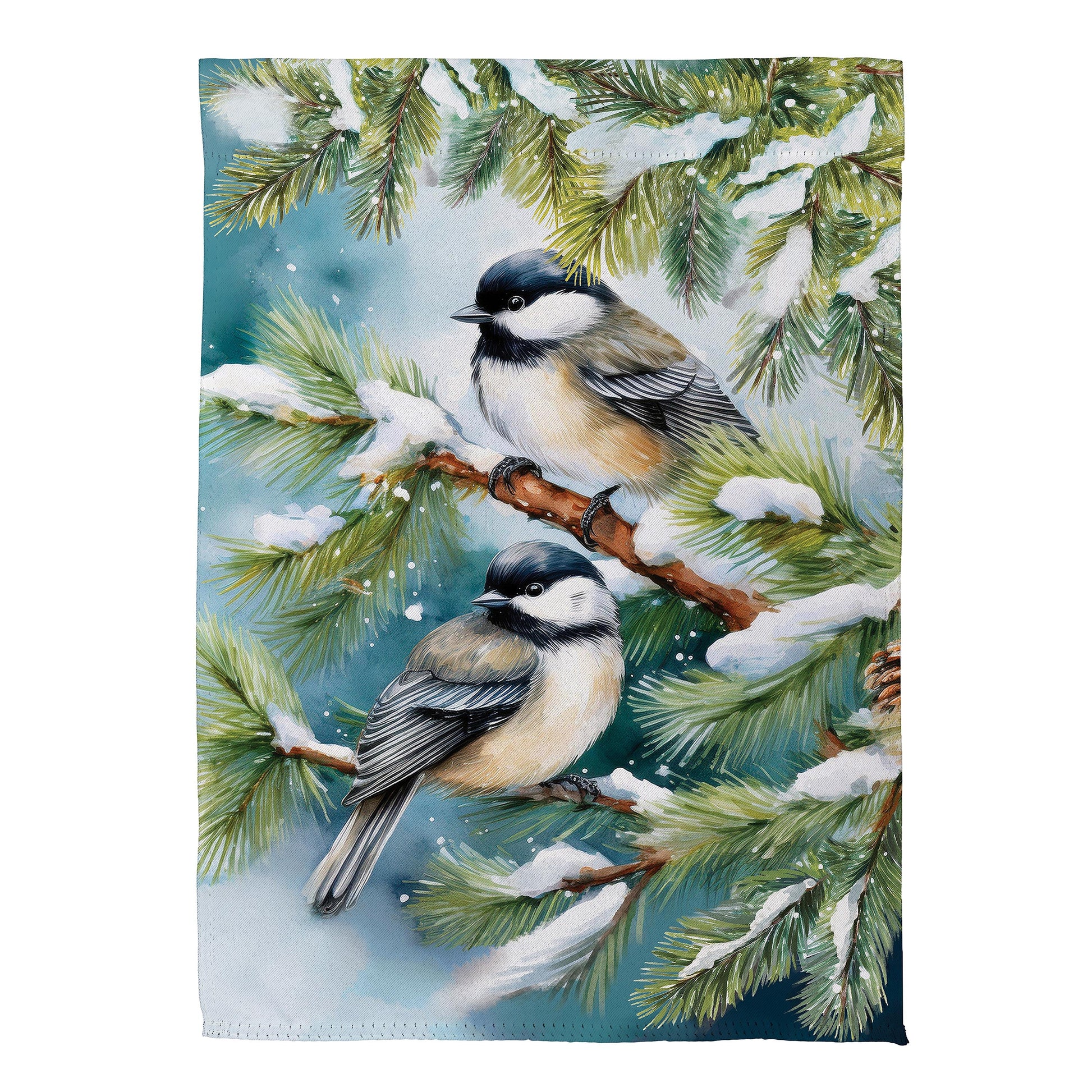Winter Chickadee Friends Suede Garden Flag - Tampa Home & Garden Store