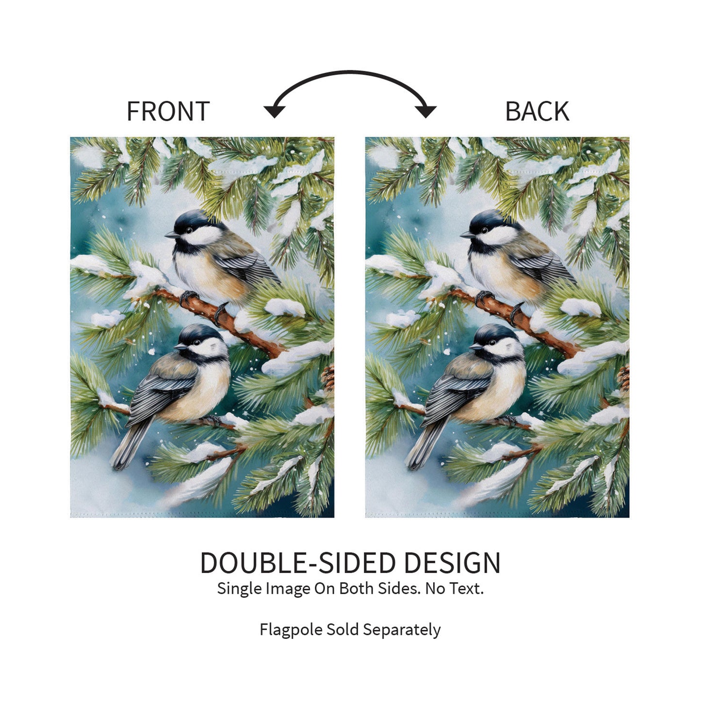 Winter Chickadee Friends Suede Garden Flag - Tampa Home & Garden Store