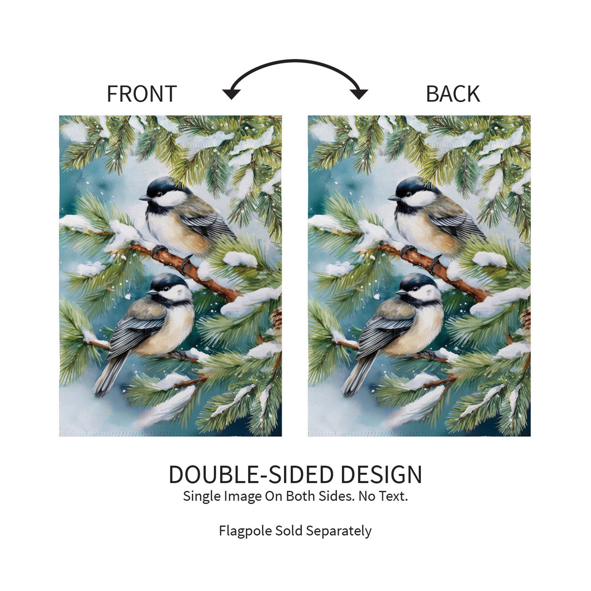 Winter Chickadee Friends Suede Garden Flag - Tampa Home & Garden Store