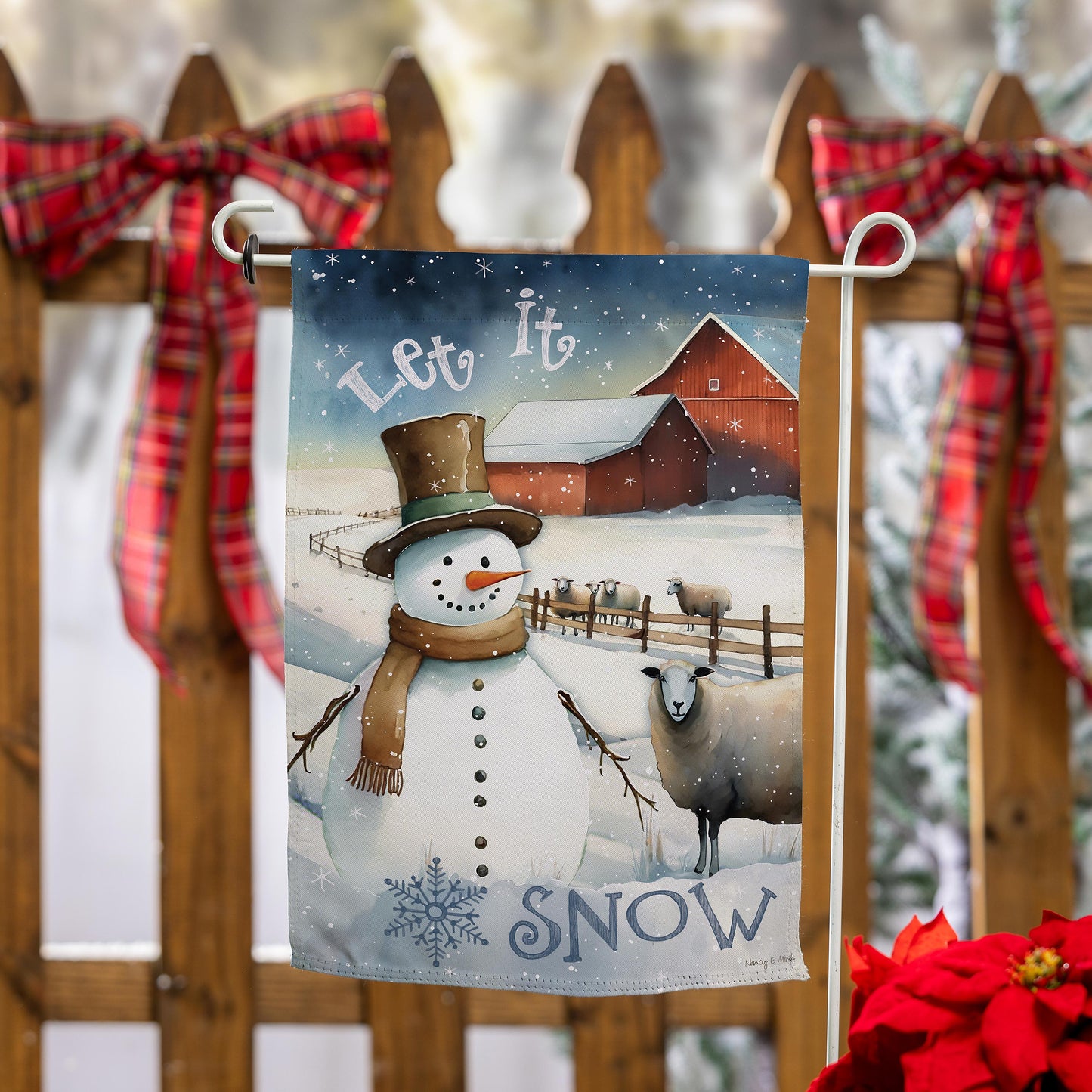 Winter Farm Suede Garden Flag - Tampa Home & Garden Store