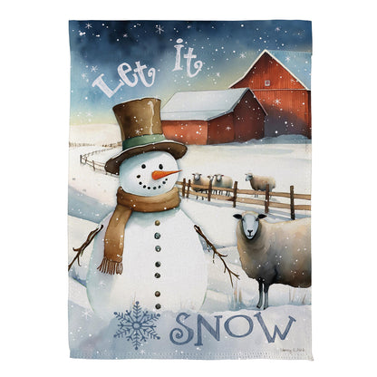 Winter Farm Suede Garden Flag - Tampa Home & Garden Store