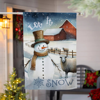 Winter Farm Suede House Flag - Tampa Home & Garden Store