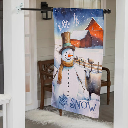 Winter Farm Suede House Flag - Tampa Home & Garden Store