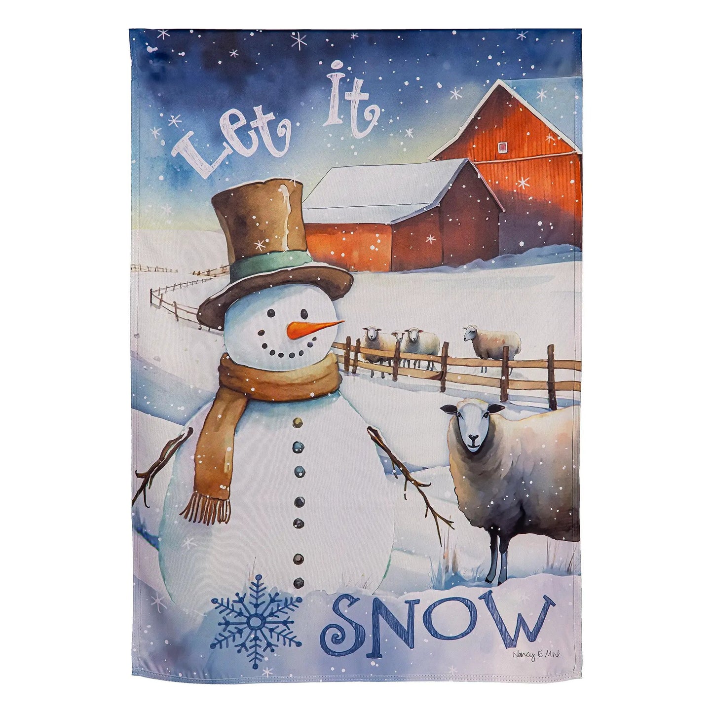 Winter Farm Suede House Flag - Tampa Home & Garden Store