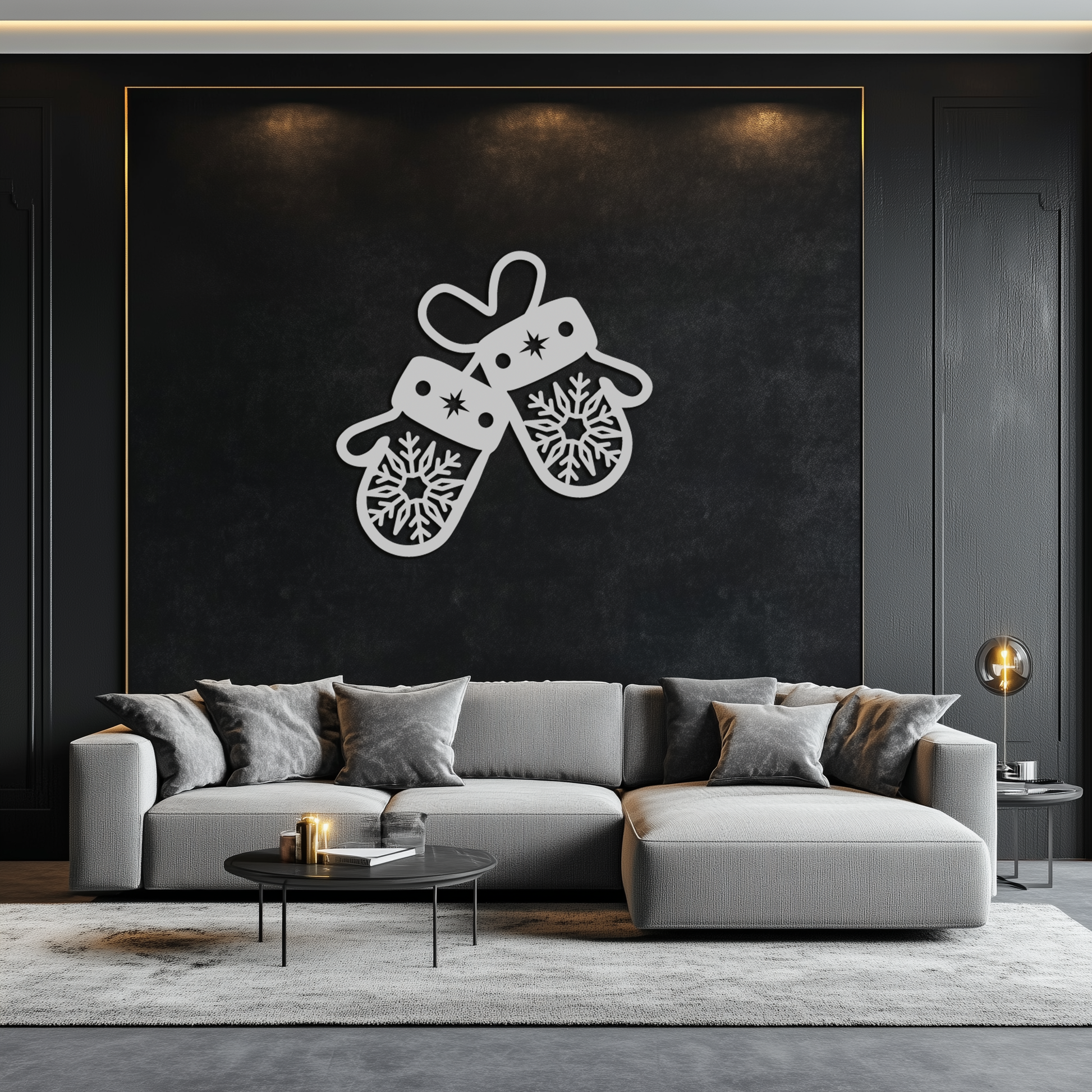 Winter Mittens Metal Wall Art - Cozy Snowflake Gloves Decor- KAF299 - Tampa Home & Garden Store