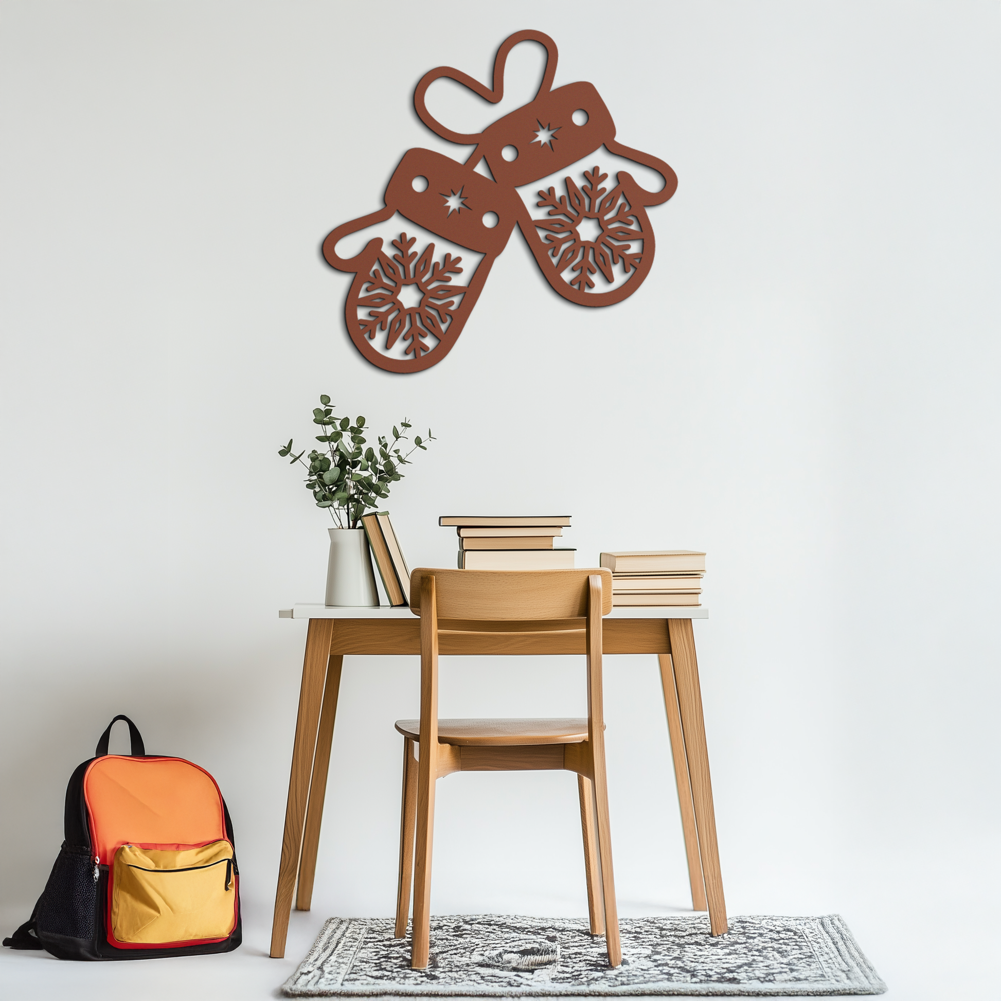 Winter Mittens Metal Wall Art - Cozy Snowflake Gloves Decor- KAF299 - Tampa Home & Garden Store