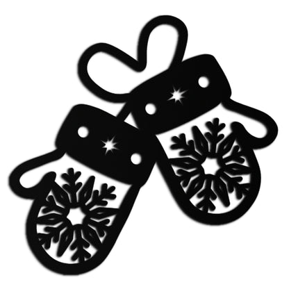 Winter Mittens Metal Wall Art - Cozy Snowflake Gloves Decor- KAF299 - Tampa Home & Garden Store