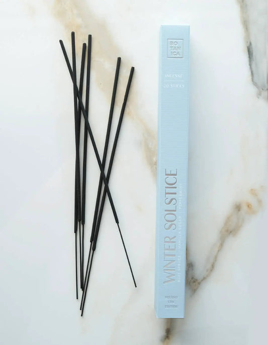 Winter Solstice Spruce and Peppermint incense, 20-stick Terra Cotta Botanical Boutique on Tampa Home & Garden Store