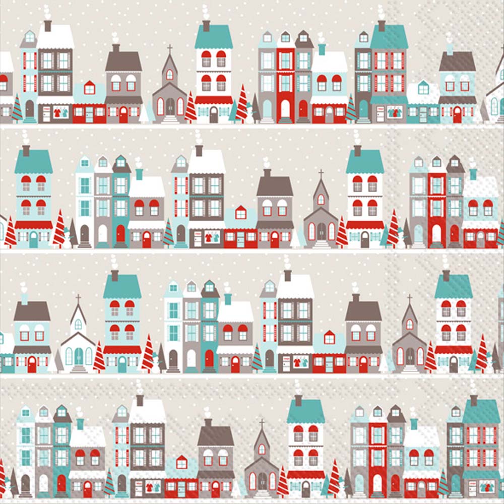 Winter Village - Lunch Napkin - Tampa Home & Garden Store