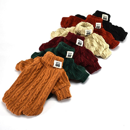 Winter Warm Knitted Turtleneck Sweater for Small Dogs or Cats - Tampa Home & Garden Store