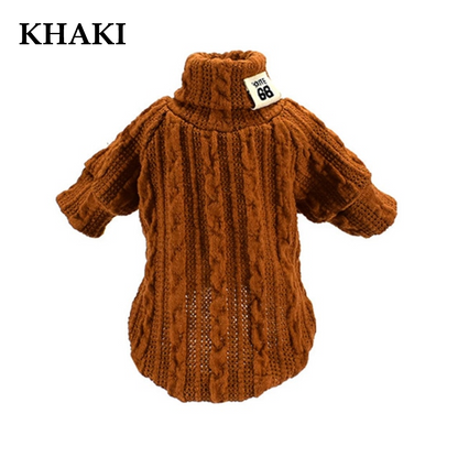 Winter Warm Knitted Turtleneck Sweater for Small Dogs or Cats - Tampa Home & Garden Store