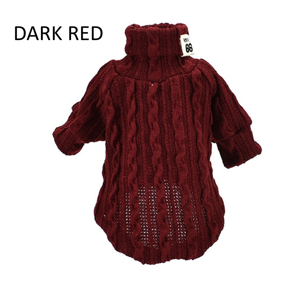 Winter Warm Knitted Turtleneck Sweater for Small Dogs or Cats - Tampa Home & Garden Store