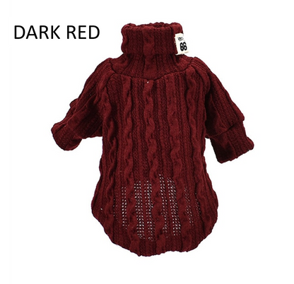 Winter Warm Knitted Turtleneck Sweater for Small Dogs or Cats - Tampa Home & Garden Store