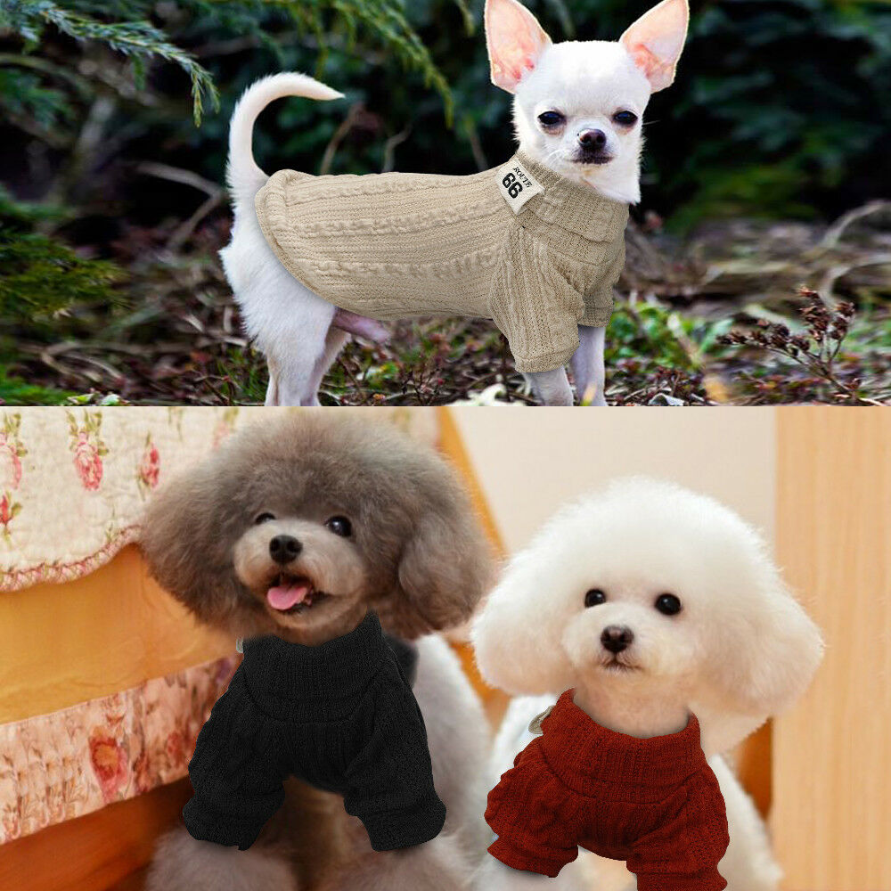 Winter Warm Knitted Turtleneck Sweater for Small Dogs or Cats - Tampa Home & Garden Store
