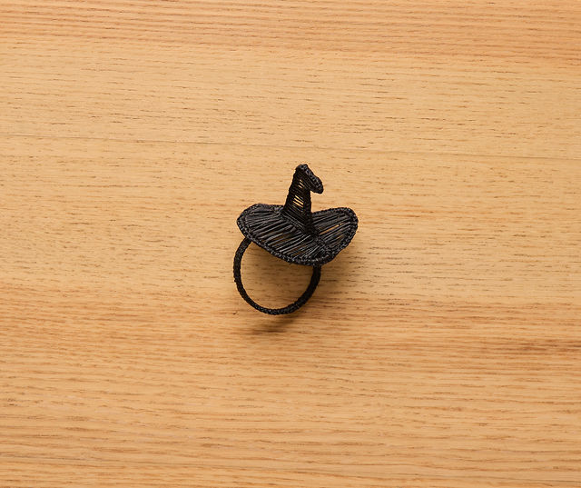 Witch Hat Napkin Ring – Handmade Halloween Table Decor – Black Woven Boho Napkin Holder – Spooky Fall Party Accent – Hostess Gift Idea - Tampa Home & Garden Store