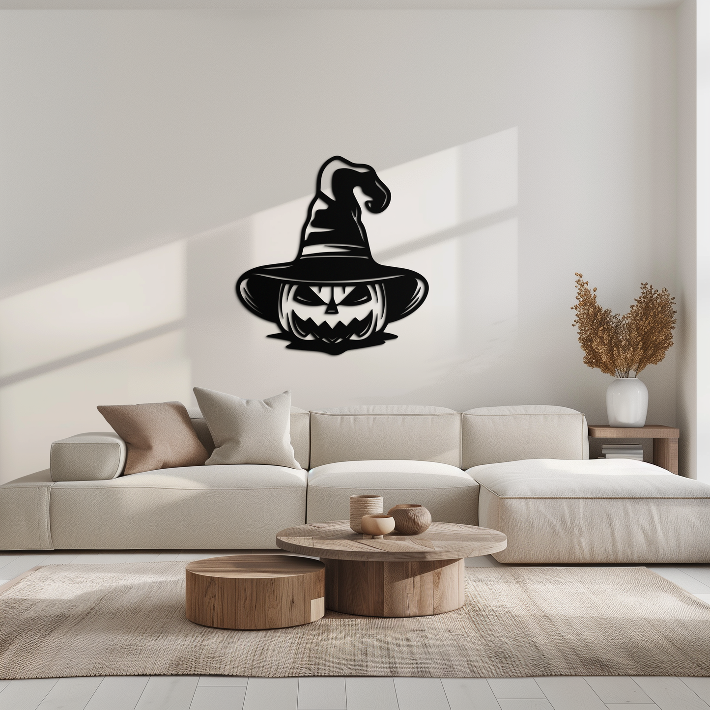 Witch Hat Pumpkin Metal Wall Art - Spooky Halloween Decor- KAF281 - Tampa Home & Garden Store