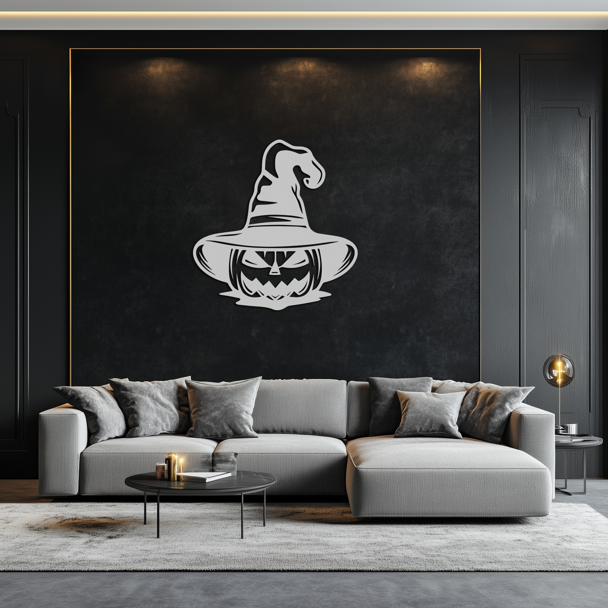 Witch Hat Pumpkin Metal Wall Art - Spooky Halloween Decor- KAF281 - Tampa Home & Garden Store