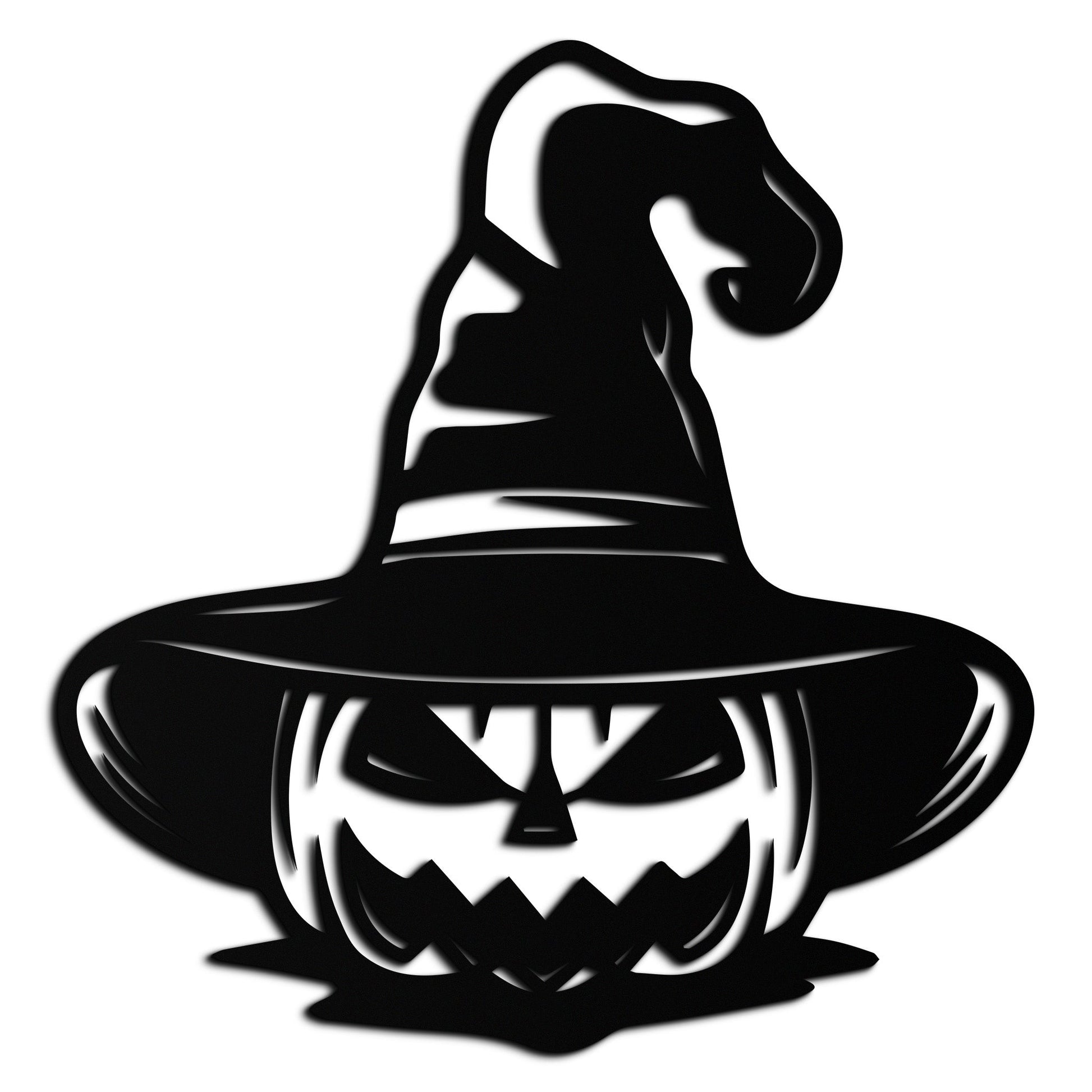 Witch Hat Pumpkin Metal Wall Art - Spooky Halloween Decor- KAF281 - Tampa Home & Garden Store