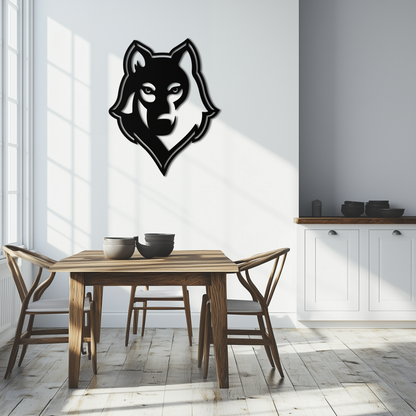 Wolf Metal Wall Art - Geometric Wolf Head Wall Decor- KAF178 - Tampa Home & Garden Store